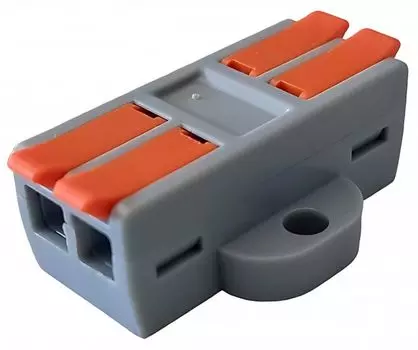 Клемма соединительная Cabeus MX662-2R универсальная проходная 2 полюса с рычагом 0,5-6,0 (1шт)