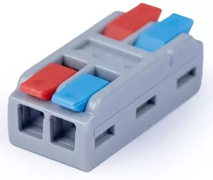 Клемма соединительная Cabeus MX-2 универсальная проходная 2 полюса с рычагом 0,08-4,0 (1шт)