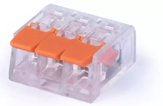 Клемма соединительная Cabeus MX-413 универсальная 3-х проводная с рычагом 0,14-2,5/4,0 (10шт)