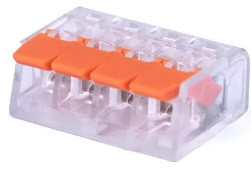 Клемма соединительная Cabeus MX-414 универсальная 4-х проводная с рычагом 0,14-2,5/4,0 (10шт)