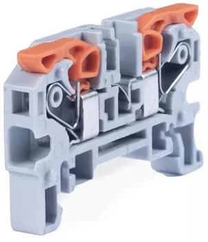 Клемма соединительная Cabeus MX-4 универсальная проходная 1 полюс с рычагом на DIN-рейку 4,0 (1шт)