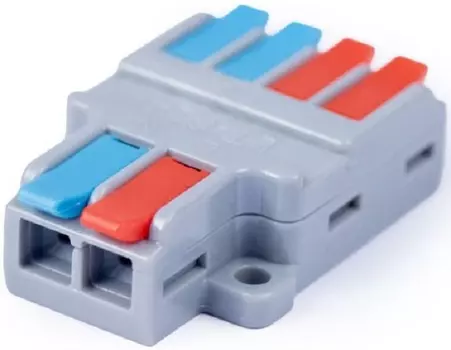 Клемма соединительная Cabeus MX-624 универсальная проходная 2-4 полюса с рычагом 0,08-6,0 (1шт)