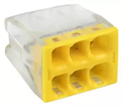 Клемма соединительная EKF plc-smk-2273-246 СМК 2273-246 (с пастой) 6 отверстий 0,5-2,5 мм2