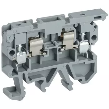 Клемма винтовая IEK YZN30-004F-K02 КВИ-4-П с держат. предохр. 5х20 серая