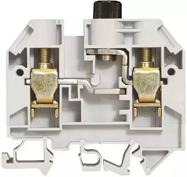 Клемма винтовая Legrand 037187 Viking 3 - однополюсная, с держателем предохранителя 5х20 с поворотной головкой, шаг 12 мм