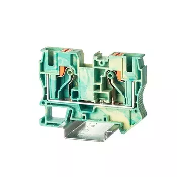 Клемма заземления DKC VPR-10-PE-YG зажим push-in, 2 точки подключения, 10 кв.мм, "Nuputuk"