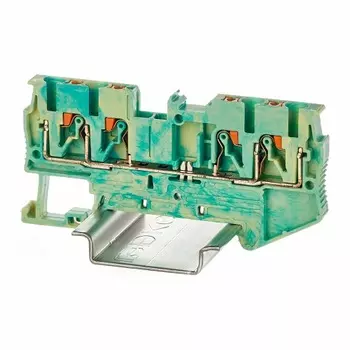 Клемма заземления DKC VPR-2.5-QUATTRO-PE зажим push-in, 4 точки подключения, 2.5 кв.мм, "Nuputuk"