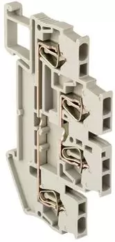 Клеммная колодка EKF plc-jxb-st-1.5-4-2 пружинная двойная JXB-ST-1.5 17.5А серая