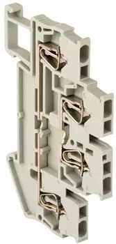 Клеммная колодка EKF plc-jxb-st-2.5-4-2 пружинная двойная JXB-ST-2.5 26А серая
