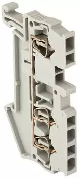 Клеммная колодка EKF plc-jxb-st-2.5-3 пружинная JXB-ST-2.5 31А 3 вывода серая