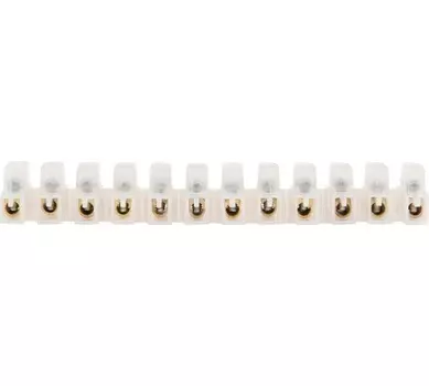 Клеммная колодка Rexant 07-5004 винтовая KВ-4 (1,5-4 мм2), ток 3 A, полиэтилен белый (ЗВИ)