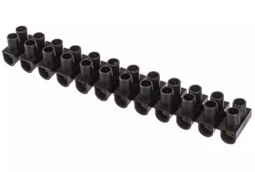 Клеммная колодка Rexant 07-5006-2 винтовая KВ-6 (2,5-6 мм2), ток 6 A, полипропилен черный (ЗВИ)