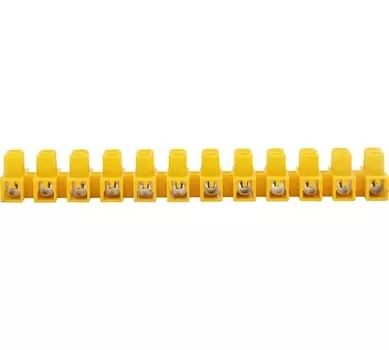 Клеммная колодка Rexant 07-5006-3 винтовая KВ-6 2,5-6, ток 6 A, полипропилен желтый