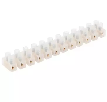 Клеммная колодка Rexant 07-5006 винтовая KВ-6 (2,5-6 мм2), ток 6 A, полиэтилен белый (ЗВИ)