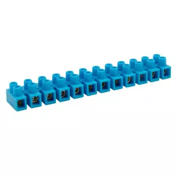 Клеммная колодка Rexant 07-5010-4 винтовая KВ-10 4-10, ток 10 A, полипропилен синий