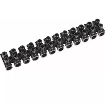 Клеммная колодка Rexant 07-5012-2 винтовая KВ-12 (4-12 мм2), ток 16 A, полипропилен черный (ЗВИ)