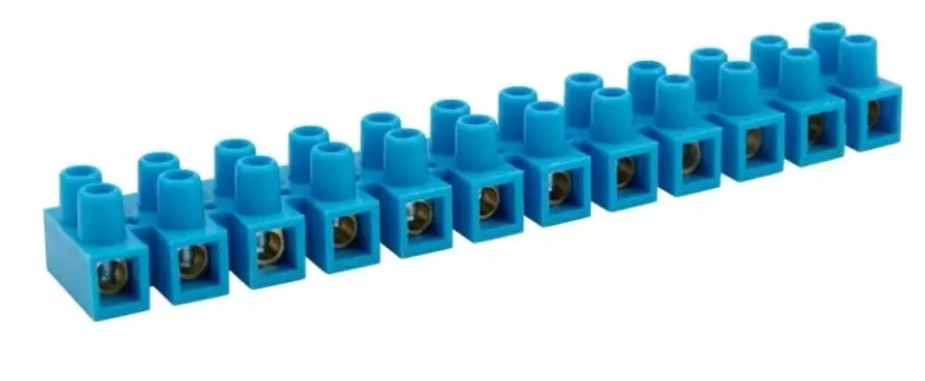 Клеммная колодка Rexant 07-5016-4 винтовая KВ-16 6-16, ток 30 A, полипропилен синий
