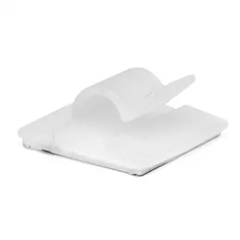 Клипса DKC 25436SR самоклеящаяся для кругл.кабеля диаметром 16мм, белая 25x25 мм, "Quadro", уп/100 шт, (замена выведенному из ассортимента 25436)