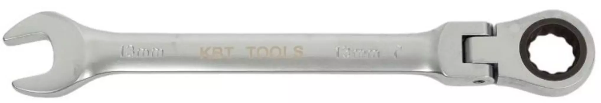 Ключ КВТ 79195 гаечный комбинированный трещоточный с шарниром 13 мм серия KBT-PROFESSIONAL