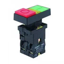Кнопка CHINT 574745 двойная NP2-EW8465 1НО+1НЗ AC/DC 220/230В(LED) IP40