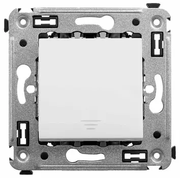 Кнопка DKC 4400153 одноклавишная в стену, "Белое облако", 2 модуля, "Avanti"