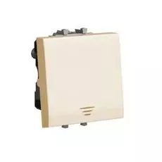 Кнопка DKC 4405152 модульная, одноклавишная, "Ванильная дымка", 2 модуля, "Avanti"