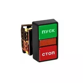 Кнопка EKF pbn-as-rec AS-22N "Пуск-Стоп" прямоугольная 220В NO+NC