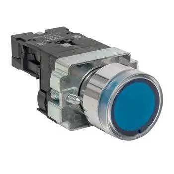 Кнопка EKF xb2-bw61-230 BA61 с подсветкой 230В синяя NO
