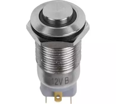 Кнопка Rexant 06-0342-A антивандальная диам. 12 12В(LED) Б/Фикс (4с) OFF-(ON) красная (A-12-C2)