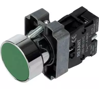 Кнопка Rexant 36-5522 XB2 зеленая NO