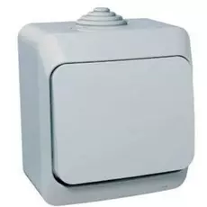 Кнопка Schneider Electric KA10-041C Этюд нажимная наружная, 10 А, 220/250 В, IP44 (сх.1) (серая)