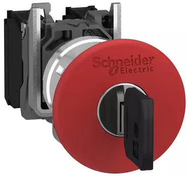 Кнопка Schneider Electric XB4BS9445 аварийного останова 22мм с ключем