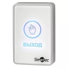Кнопка Smartec ST-EX020LSM-WT выхода сенсорная, накладная, пластик, НЗ/НР контакты, 12-24 В(DC), белая