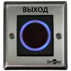 Кнопка Smartec ST-EX121IR "Выход" ИК-бесконтактная, врезная, металп. корпус, НЗ/НР контакты, 90х90х40 мм, -20…+55 °С