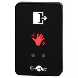 Кнопка Smartec ST-EX310L-BK ИК-бесконтактная, накладная, черная, СИД индикатор, НЗ/НР контакты