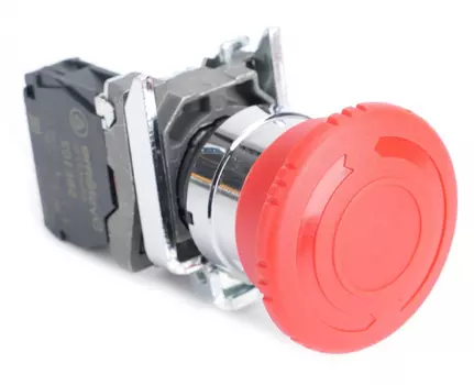 Кнопка Systeme Electric SB4BS8442 аварийного останова SB4 в сборе 22мм 40мм повернуть для возврат металл 1Н