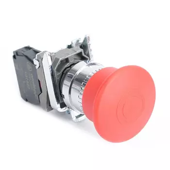 Кнопка Systeme Electric SB4BT842 аварийного останова SB4 в сборе 22мм 40мм тяни-толкай металл 1НЗ
