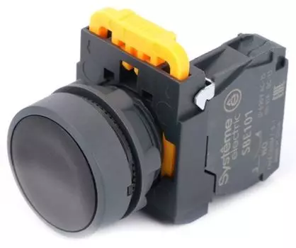 Кнопка Systeme Electric SB5AA21 SB5 в сборе модульная 22мм черная с возвратом пластик 1НО