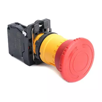 Кнопка Systeme Electric SB5AS8442 аварийного останова SB5 в сборе 22мм 40мм повернуть для возврат пластик 1НЗ