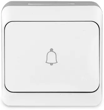 Кнопка TOKOV ELECTRIC TKE-NX-DB-C01-IP54 звонка ОП Nix 10А IP54 250В бел.