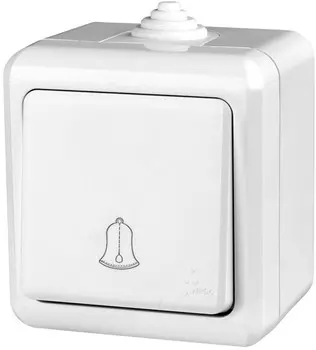 Кнопка TOKOV ELECTRIC TKL-DT-DB-C01-IP54 звонка ОП Dita IP54 10А 250В бел.