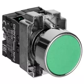 Кнопка управления CHINT 574842 NP2-BA31, без подсветки, зел., 1НО, IP40