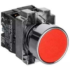 Кнопка управления CHINT 574843 NP2-BA42, без подсветки, красн., 1НЗ, IP40