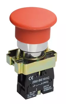 Кнопка управления IEK BBG70-BC-K04 LAY5-BC41 "Грибок" красная 1NO