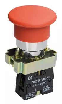 Кнопка управления IEK BBG71-BC-K04 LAY5-BC42 "Грибок"красная 1NC