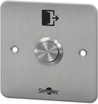 Кнопка выхода Smartec ST-EX144W металлическая, IP66, врезная, НР/ОБЩ и НЗ/ОБЩ контакты, размер: 86х86х40 мм