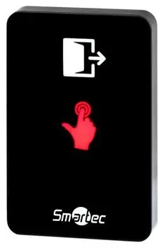 Кнопка выхода Smartec ST-EX410L-BK сенсорная, накладная, черная, НЗ/НР контакты