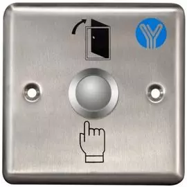 Кнопка выхода Yli Electronic PBK-811B врезная, NO/NC/C, нержавейка, макс.ток 3А, к кнопке выхода подходят монтажные коробки: MBB-811C-M