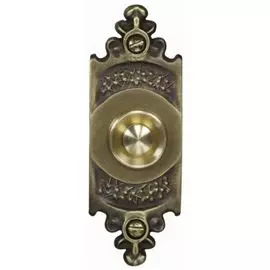 Кнопка Zamel PDM-232-MOS звонка интерьерная, латунь с патиной, прямоугольная, антивандальная