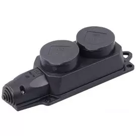 Колодка IEK PKR62-016-2-K02 РБ32-1-0м двухместная с защитными крышками ОМЕГА IP44